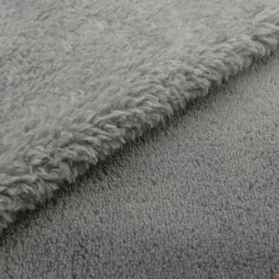 Tissu Doudou uni Gris anthracite x10cm