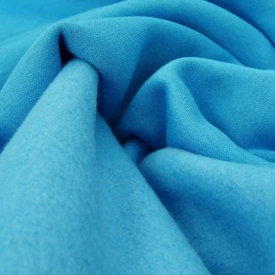 Tissu Molleton Sweat uni Bleu turquoise x10cm
