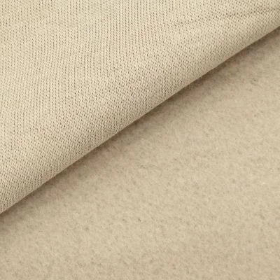 Tissu Molleton Sweat uni Beige x10cm
