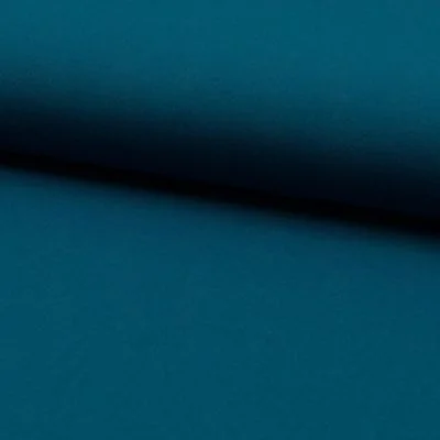 Tissu Coton uni Bleu pétrole - Par 10 cm
