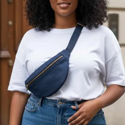 Kit Couture Craftine Sac Banane Moondy Denim &amp; camel