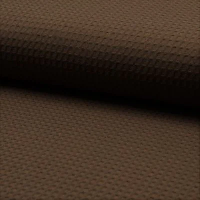 Tissu Nid d&#039;abeille Marron chocolat x10cm