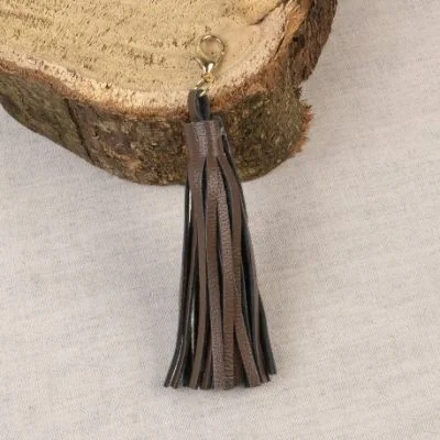 Pompon avec fermoir Marron havane