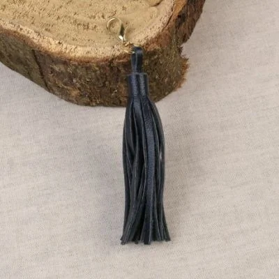 Pompon avec fermoir Noir