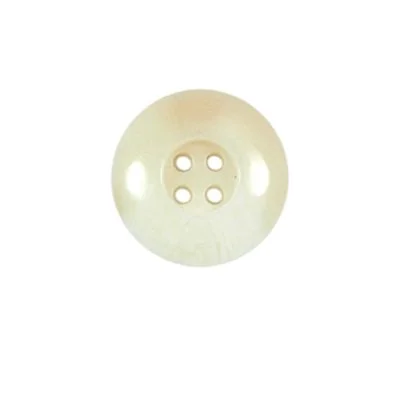 Bouton incurvé nacré Vera 18 mm - Blanc