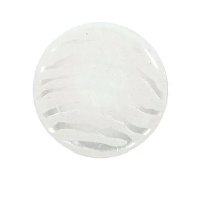 Bouton zébré Marie-Etienne 27 mm - Blanc