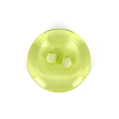 Bouton rond transparent Camille 22 mm - Vert
