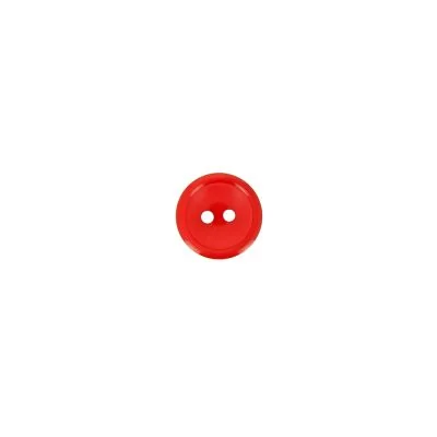 Bouton Donatella uni 12 mm - Rouge