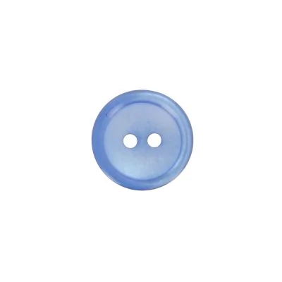 Bouton Donatella uni 15 mm - Bleu ancien