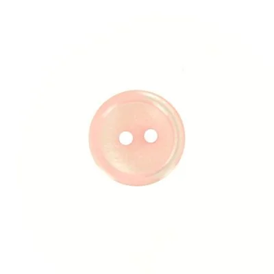 Bouton Donatella uni 15 mm - Rose clair
