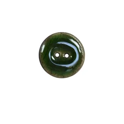 Bouton bois laqué Velentino 15 mm - Vert
