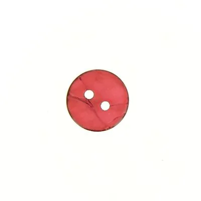 Bouton bois coco teint Hubert 10 mm - Rose