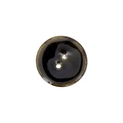Bouton en bois brillant 20 mm - Noir