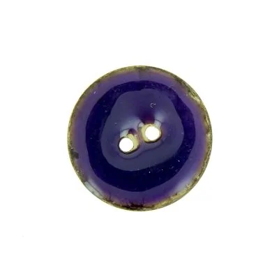 Bouton en bois brillant 25 mm - Violet foncé