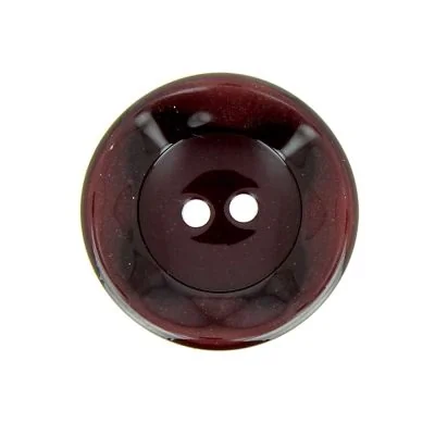 Bouton cuvette bord gondolé 27 mm - Bordeaux