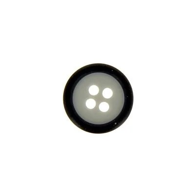 Bouton bicolore 15 mm - Gris/Noir