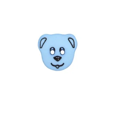 Bouton ourson 15 mm - Bleu
