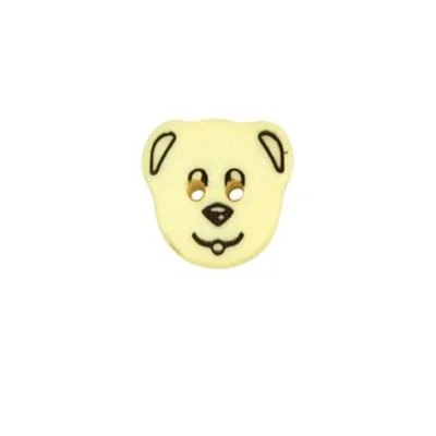 Bouton ourson 15 mm - Jaune