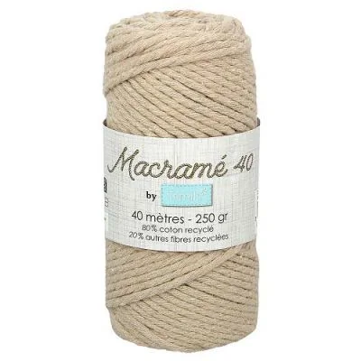 Cordon Coton Macramé 40m - Beige