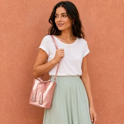 Kit Couture Craftine Sac Parys Rose métallisé