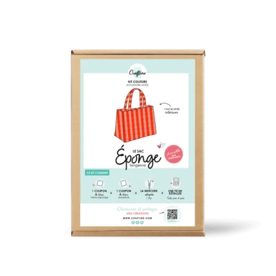 Kit Couture Craftine Sac éponge rayé Tangerine