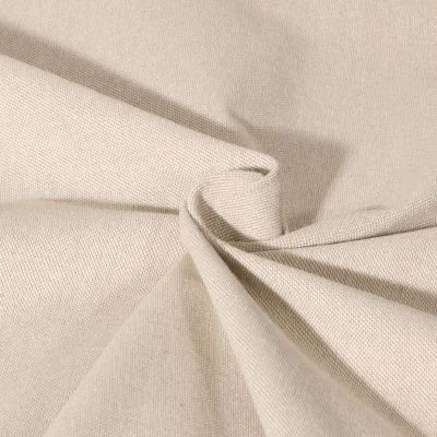 Tissu Toile de Coton aspect Lin Aubiane uni Beige - Par 10 cm
