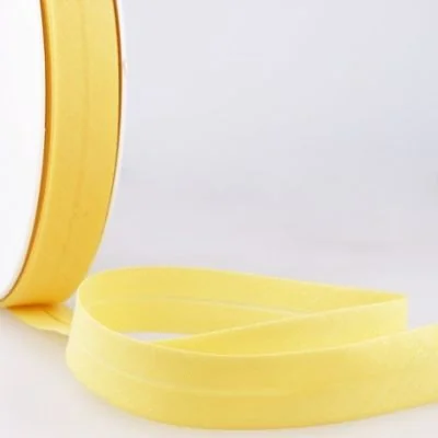 Biais replié tout textile 27 mm Jaune poussin x1m
