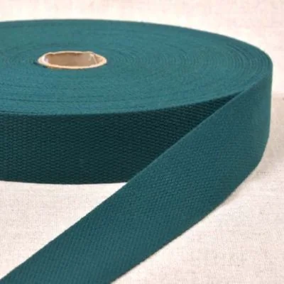 Sangle Polyester aspect Coton 30 mm Vert bouteille x1m