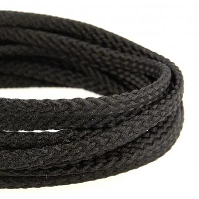 Cordon Tressé 5 mm - Noir x1m