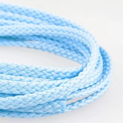 Cordon Tressé 5 mm - Bleu ciel x1m