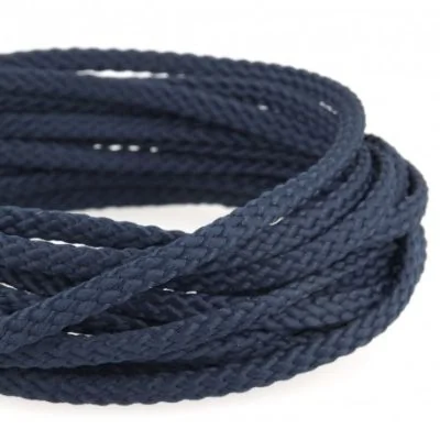 Cordon Tressé 5 mm - Bleu Marine x1m