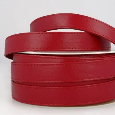 Sangle Simili cuir 25 mm Rouge x1m