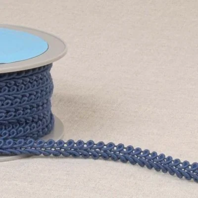 Galon points d&#039;épis 11 mm Bleu lavande x1m