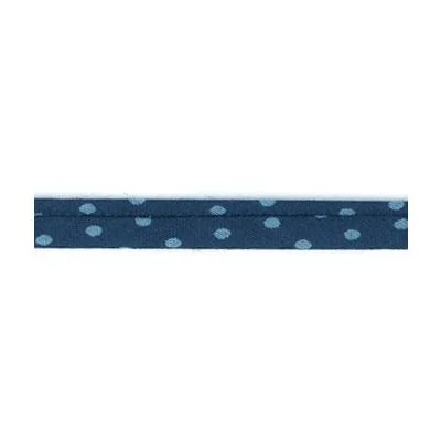 Cordon Pois spaghetti Frou-Frou Bleu foncé x1m
