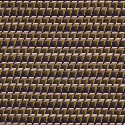 Tissu Popeline de Viscose extensible Triangles 3D sur fond Violet - Par 10 cm