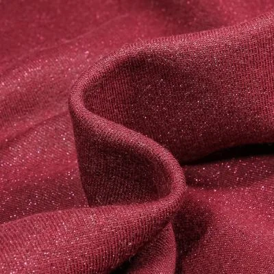 Tissu Sweat Paillettes Lie de vin - Par 10 cm