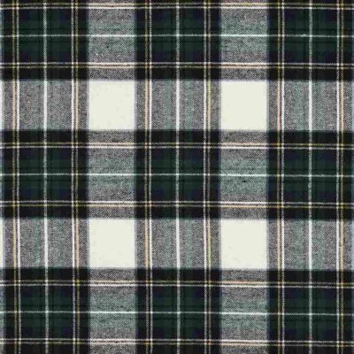 Tissu Tartan Ecossais Inverness touché laine léger Noir - Par 10 cm