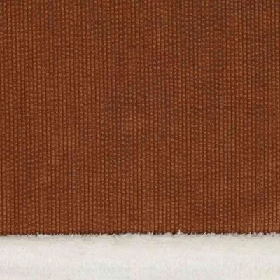 Tissu Velours Côtelé envers Doudou Cosy uni Brun - Par 10 cm