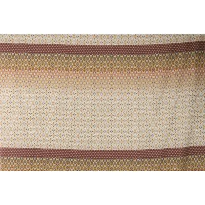 Tissu Panneau Satin Gianni Tessuti 70x145cm Losa sur fond Ecru