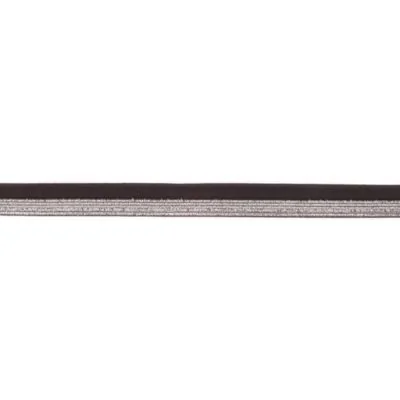 Biais Élastique Plat Lurex 17 mm Chocolat x 1m