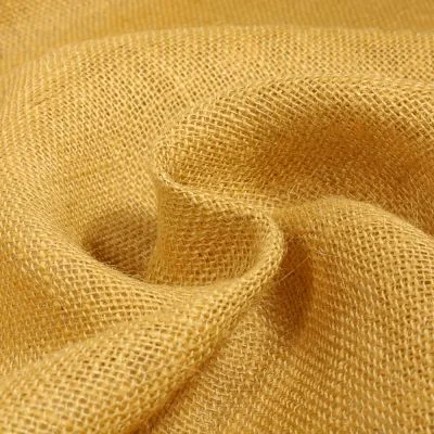 Toile de Jute uni Ocre - Par 10 cm