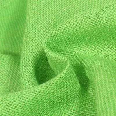 Toile de Jute uni Vert fluo - Par 10 cm