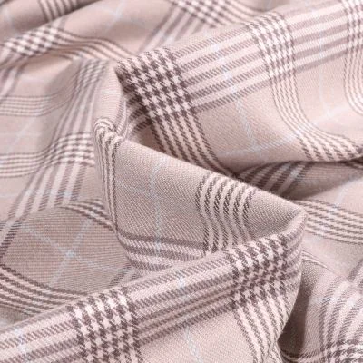 Tissu Tartan Ecossais  British sur fond Beige - Par 10 cm