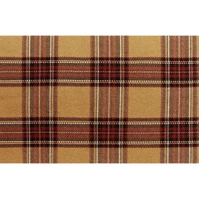 Tissu Tartan Ecossais Mateo sur fond Ocre - Par 10 cm