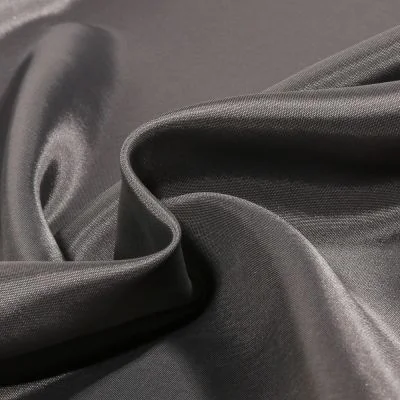 Tissu Doublure Pongé uni Gris anthracite - Par 10 cm
