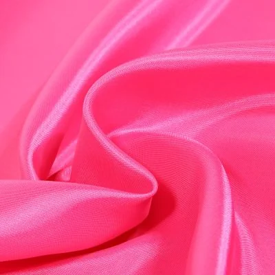 Tissu Doublure Pongé uni Rose bonbon - Par 10 cm