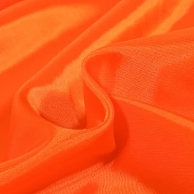 Tissu Doublure Pongé uni Orange - Par 10 cm