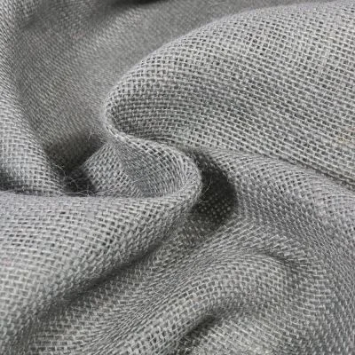 Toile de Jute uni Gris pierre - Par 10 cm