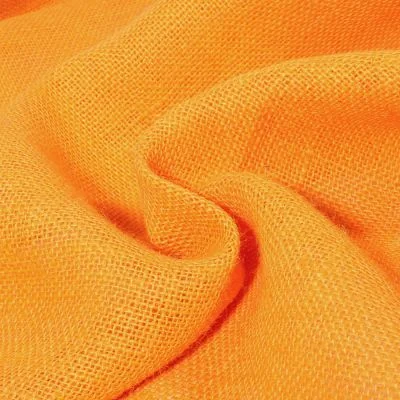 Toile de Jute uni Jaune safran - Par 10 cm