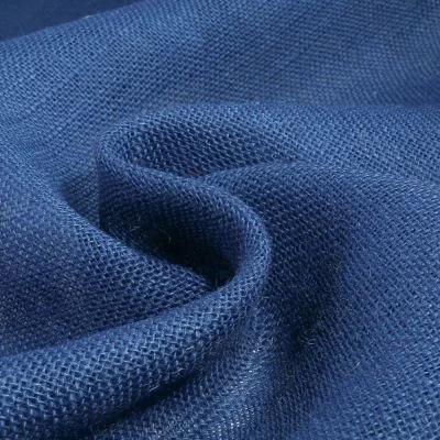 Toile de Jute uni Bleu nuit - Par 10 cm